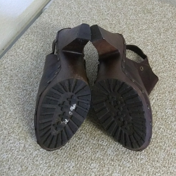 Sam Edelman Fritz Brown Leather Sling Back Shoes - Picture 5 of 7